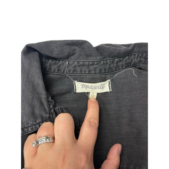 Madewell Black Denim Shirtdress Small - Picture 5 of 8
